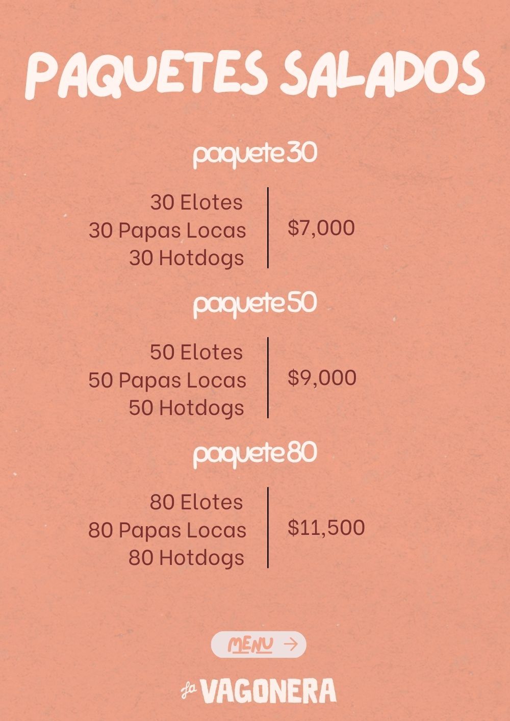La Vagonera — Paquetes salados