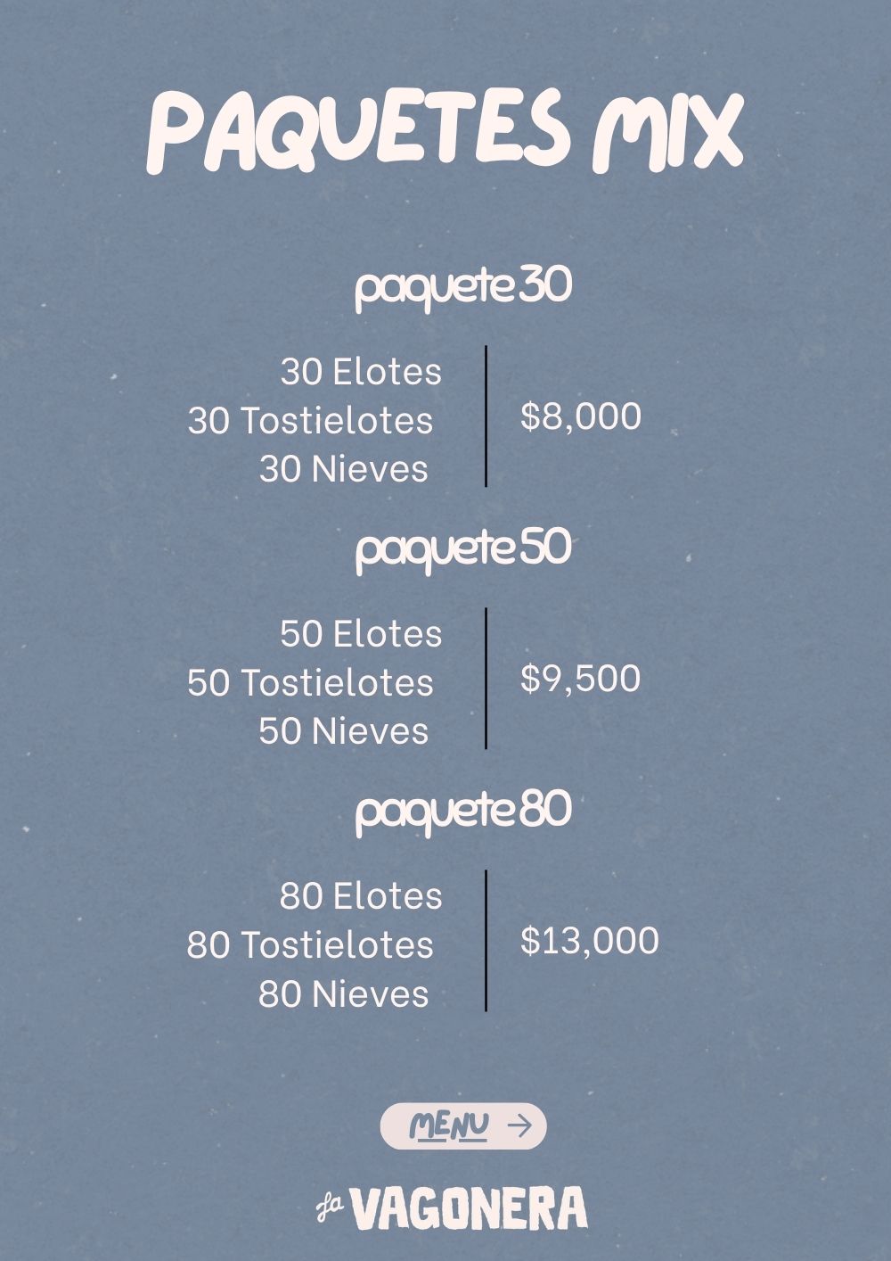 La Vagonera — Paquetes mix