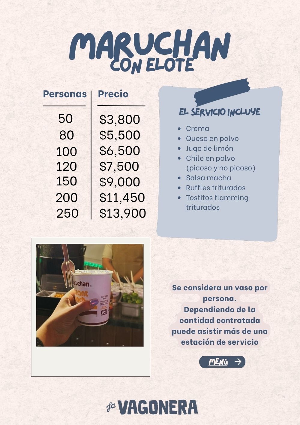 La Vagonera — Maruchan con elote