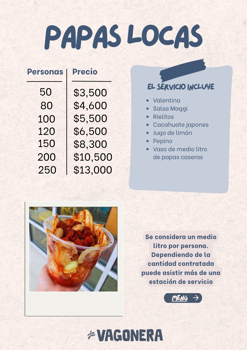La Vagonera — Papas locas