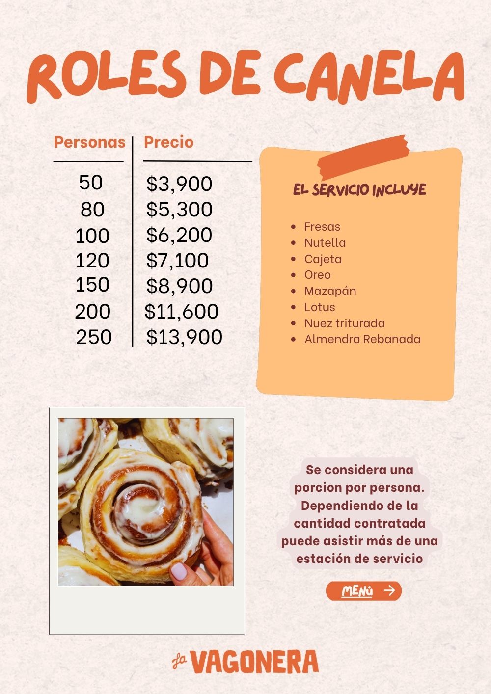 La Vagonera — Roles de Canela